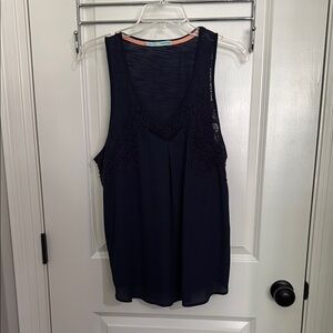 Maurices Blue Tank Top with Relaxed Fit and Tunic Length